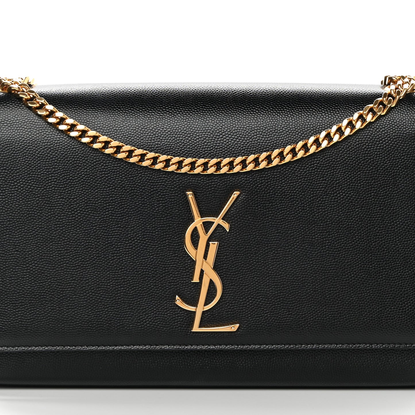 Grain De Poudre Medium Classic Monogram Kate Satchel Black