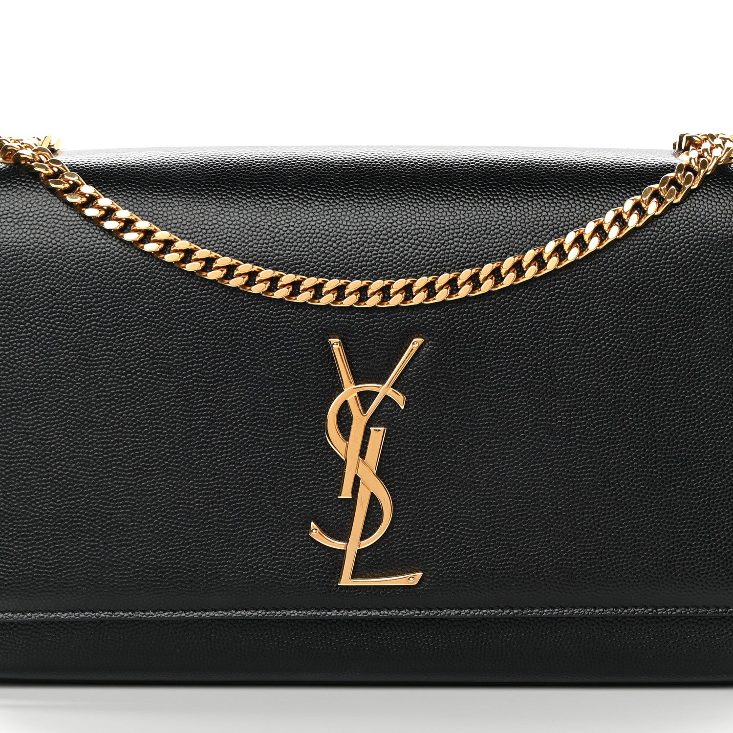 Saint Laurent Grain De Poudre Medium Classic Monogram Kate Satchel Black 7 of 11