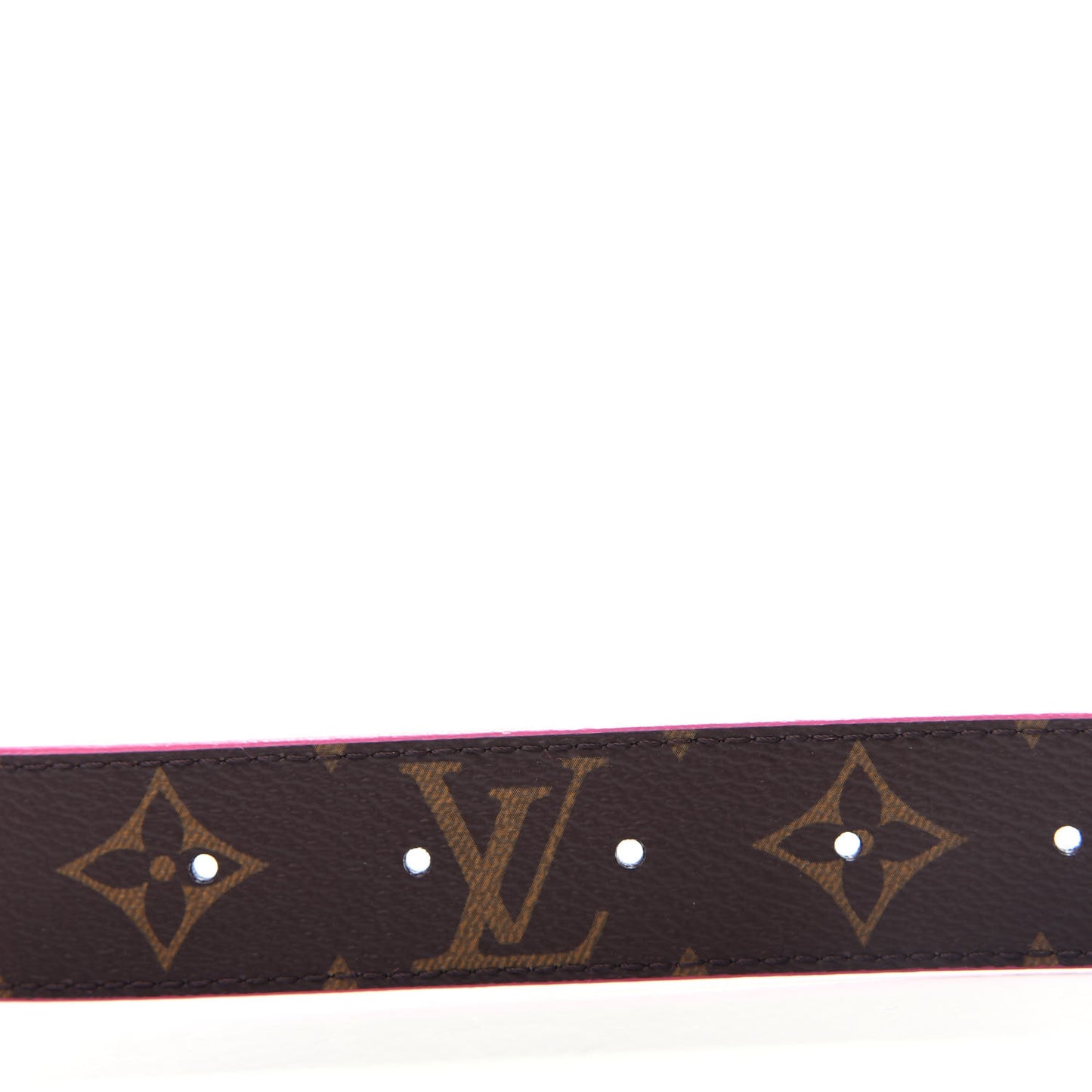 Calfskin Monogram 30mm LV Initiales Reversible Belt 80 32 Pink