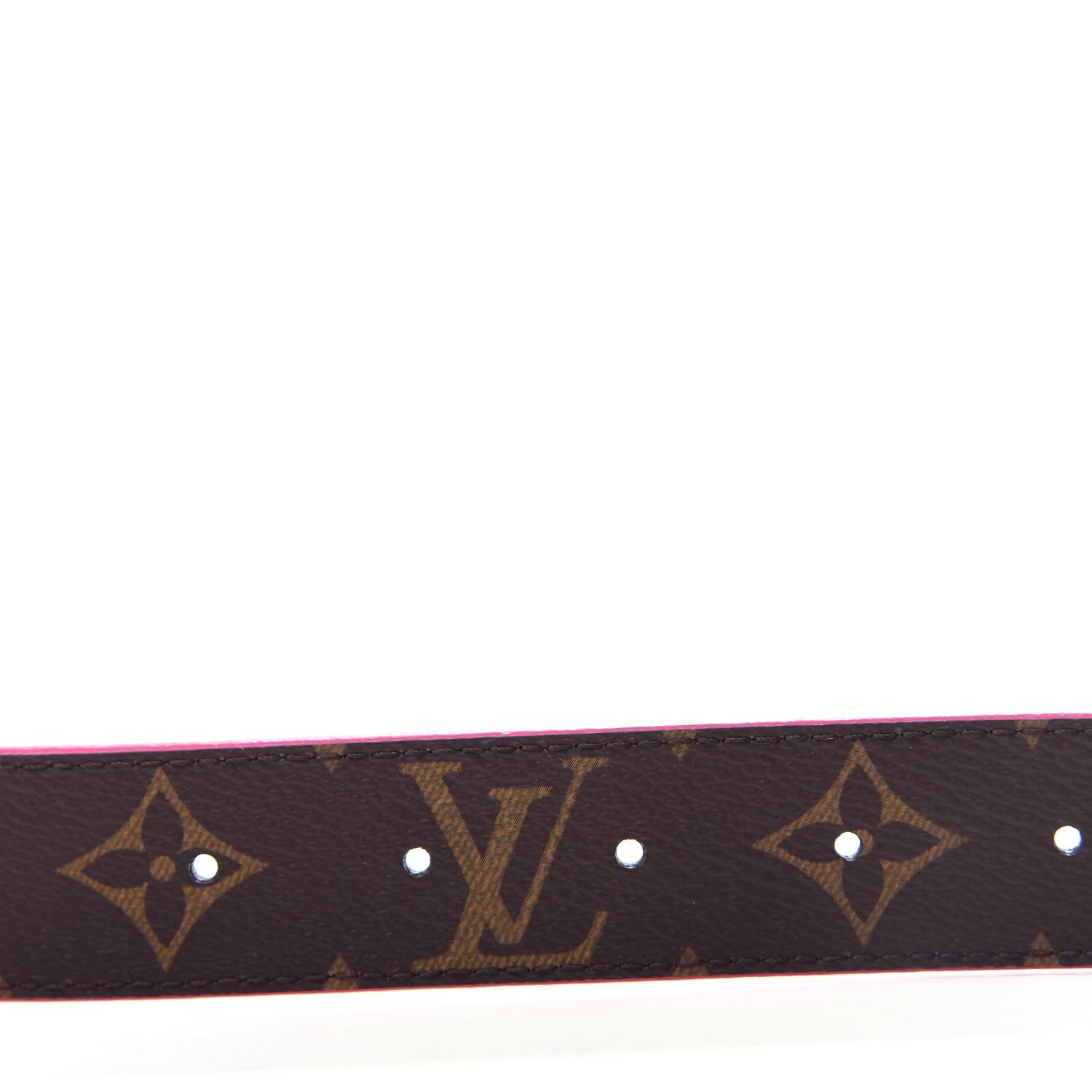 Louis Vuitton Calfskin Monogram 30mm LV Initiales Reversible Belt 80 32 Pink 3 of 5