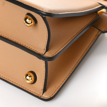 Fendi Shiny Nappa Petite Peekaboo I SEE U Satchel Miele Scuro 8 of 8
