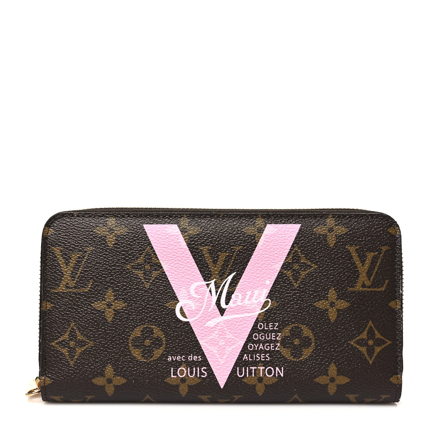 Louis Vuitton Monogram Maui V Zippy Wallet Rose Ballerine 1 of 7
