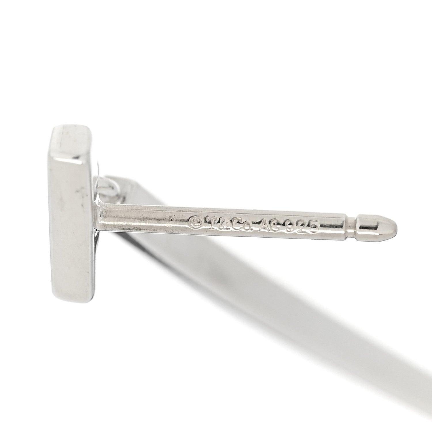 Tiffany Sterling Silver T Wire Bar Earrings 4 of 5