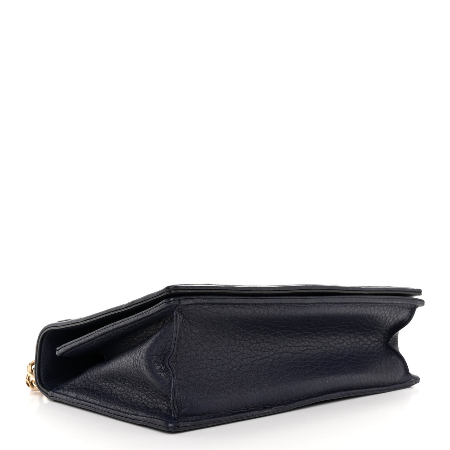 Grained Calfskin Medium Diorama Flap Bag Indigo Blue