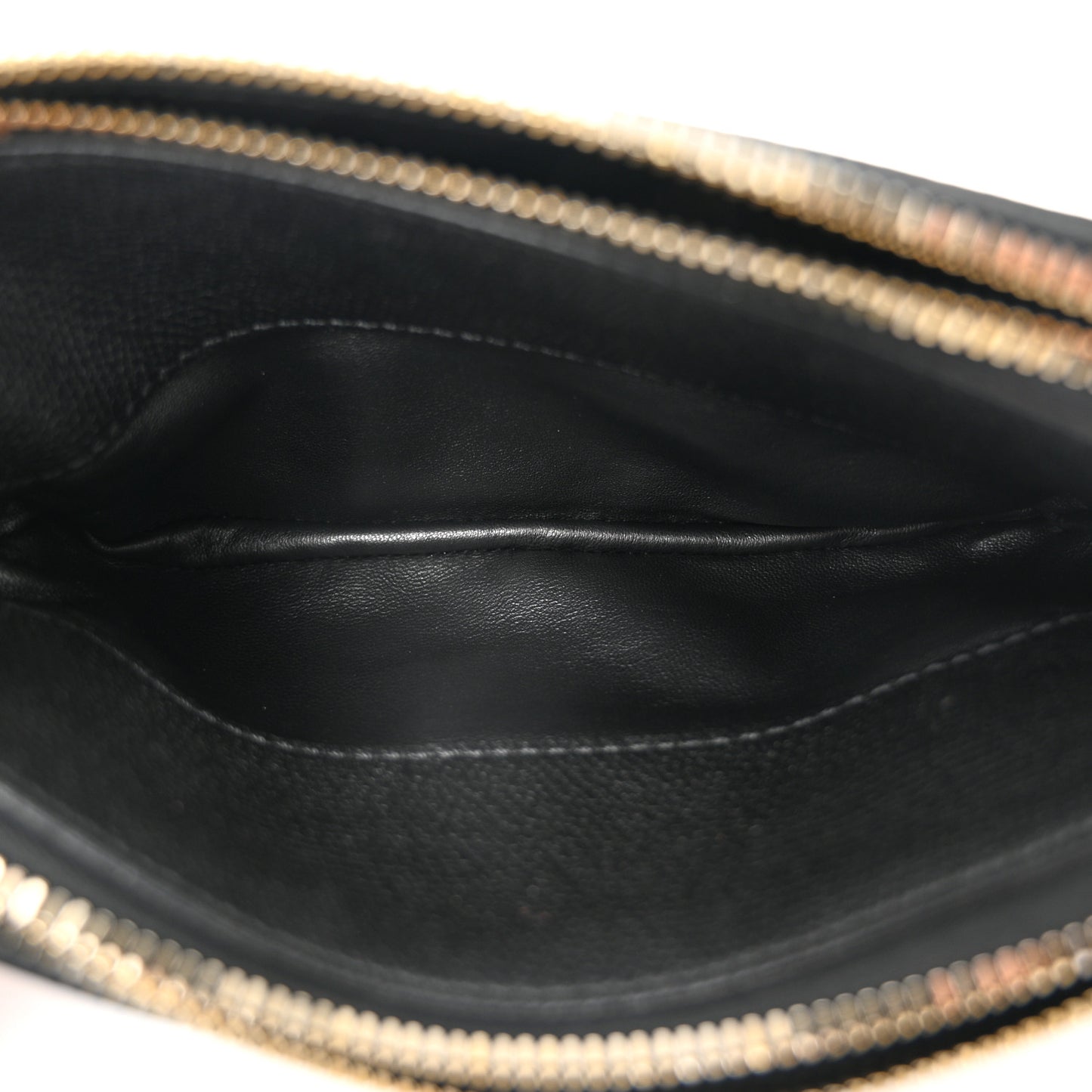 Grainy Calfskin VLogo Double Zip Camera Crossbody Bag Black