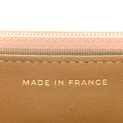 Chanel Lambskin Quilted CC Pearl Crush Wallet on Chain WOC Light Beige 7 of 13