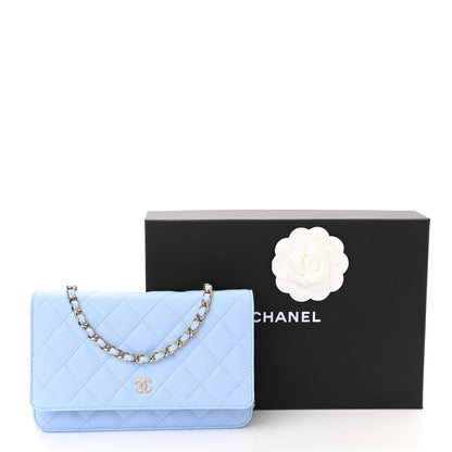Chanel Caviar Quilted Wallet On Chain WOC Blue 12 of 12