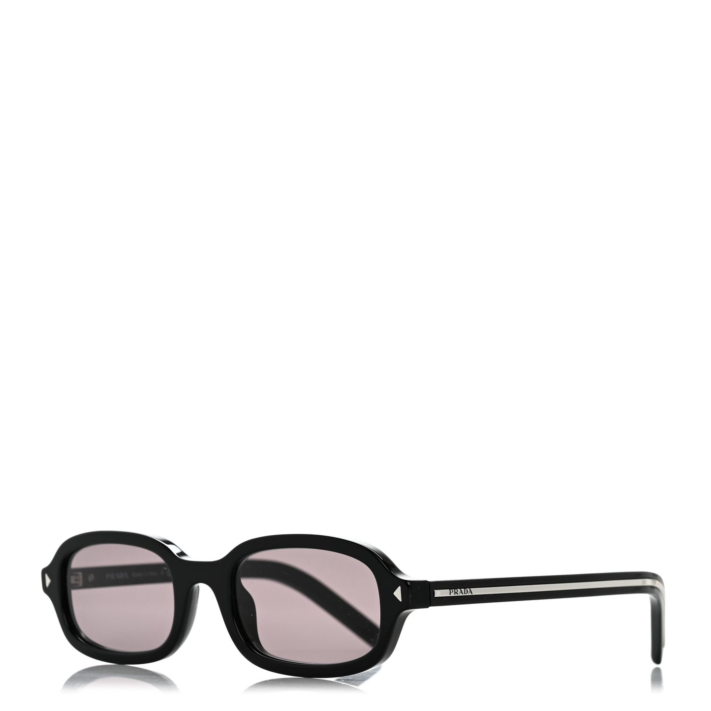 Acetate Oval Sunglasses SPR D06 Black
