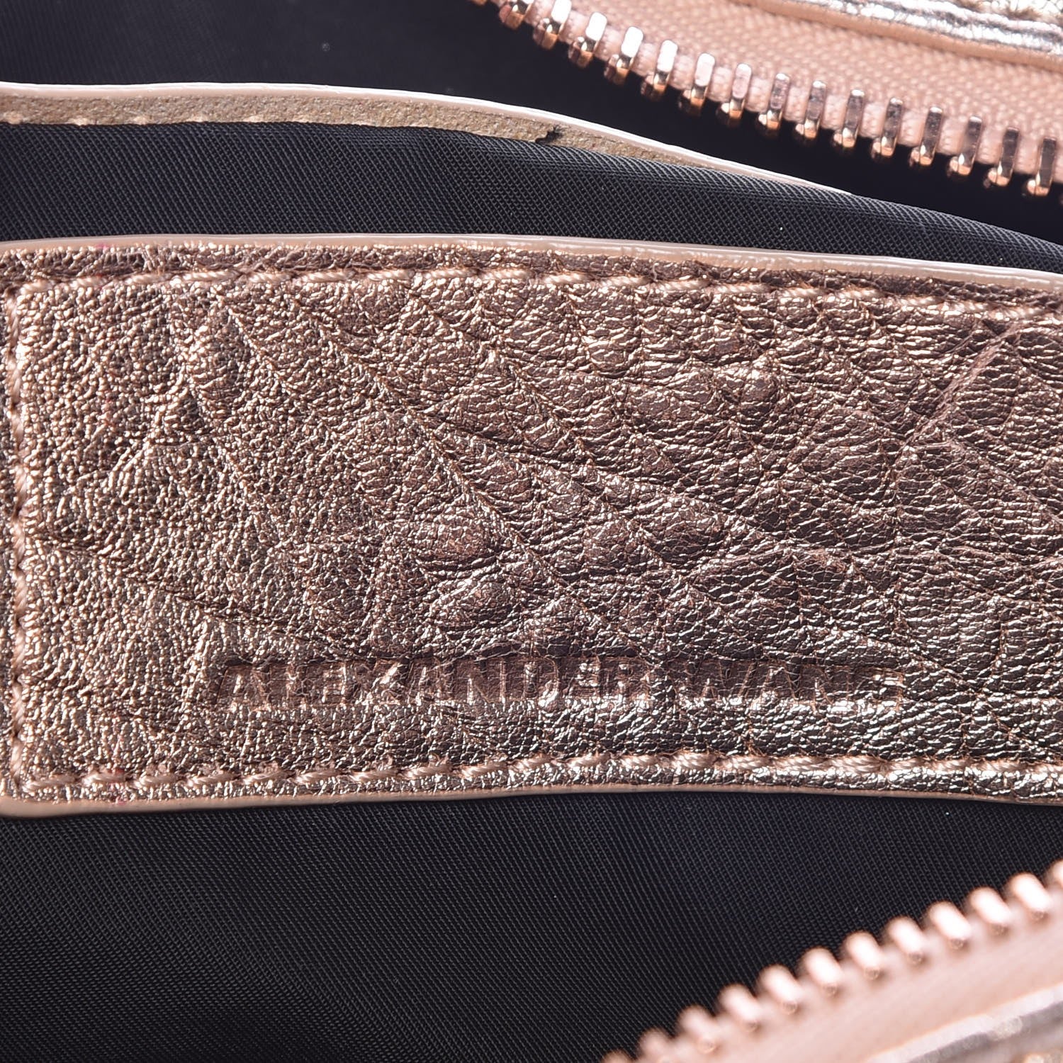 Alexander Wang Metallic Pebbled Lambskin Rocco Rose Gold Hardware 7 of 7