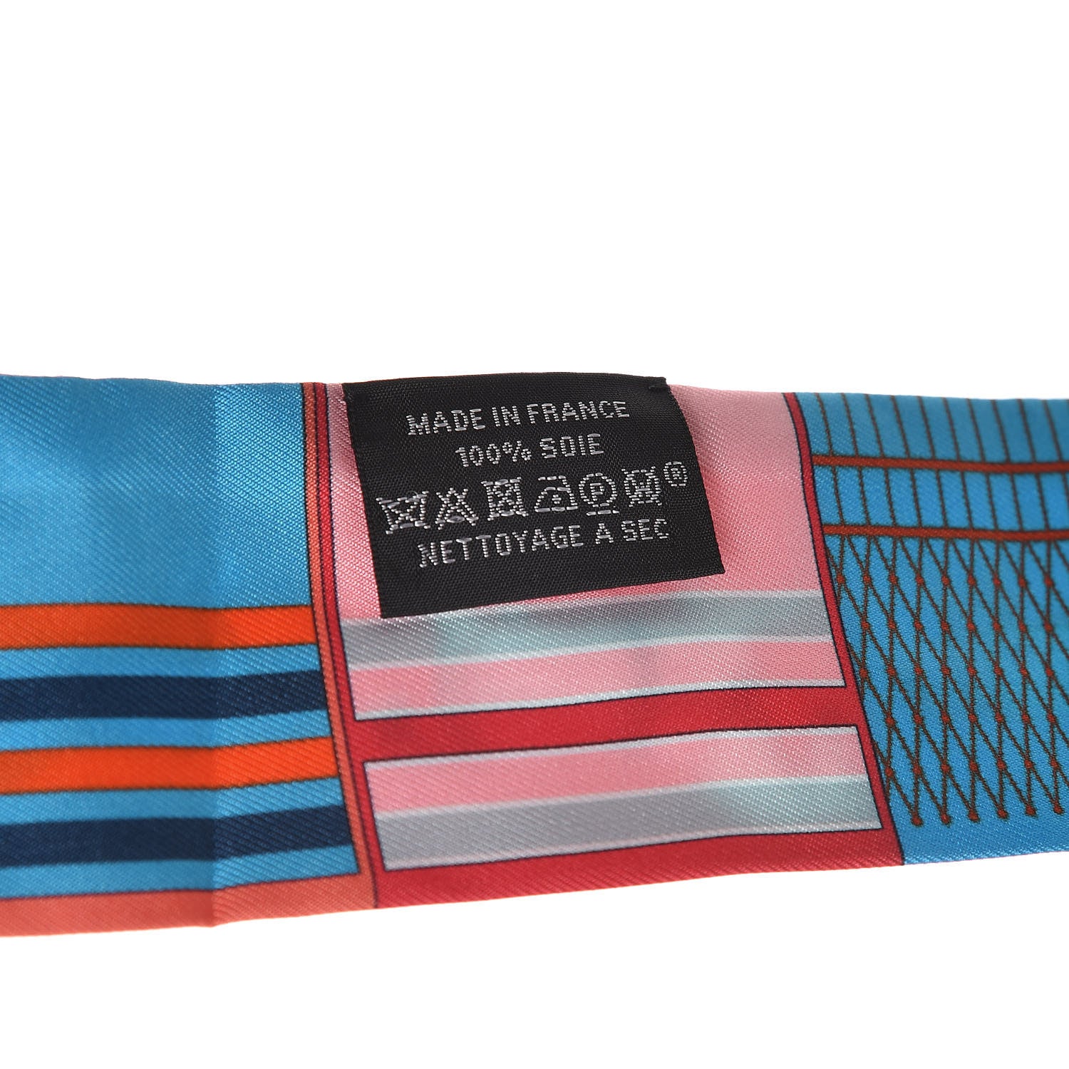 Hermes Silk Couvertures Nouvelles Twilly Blanc Vert Orange 3 of 5