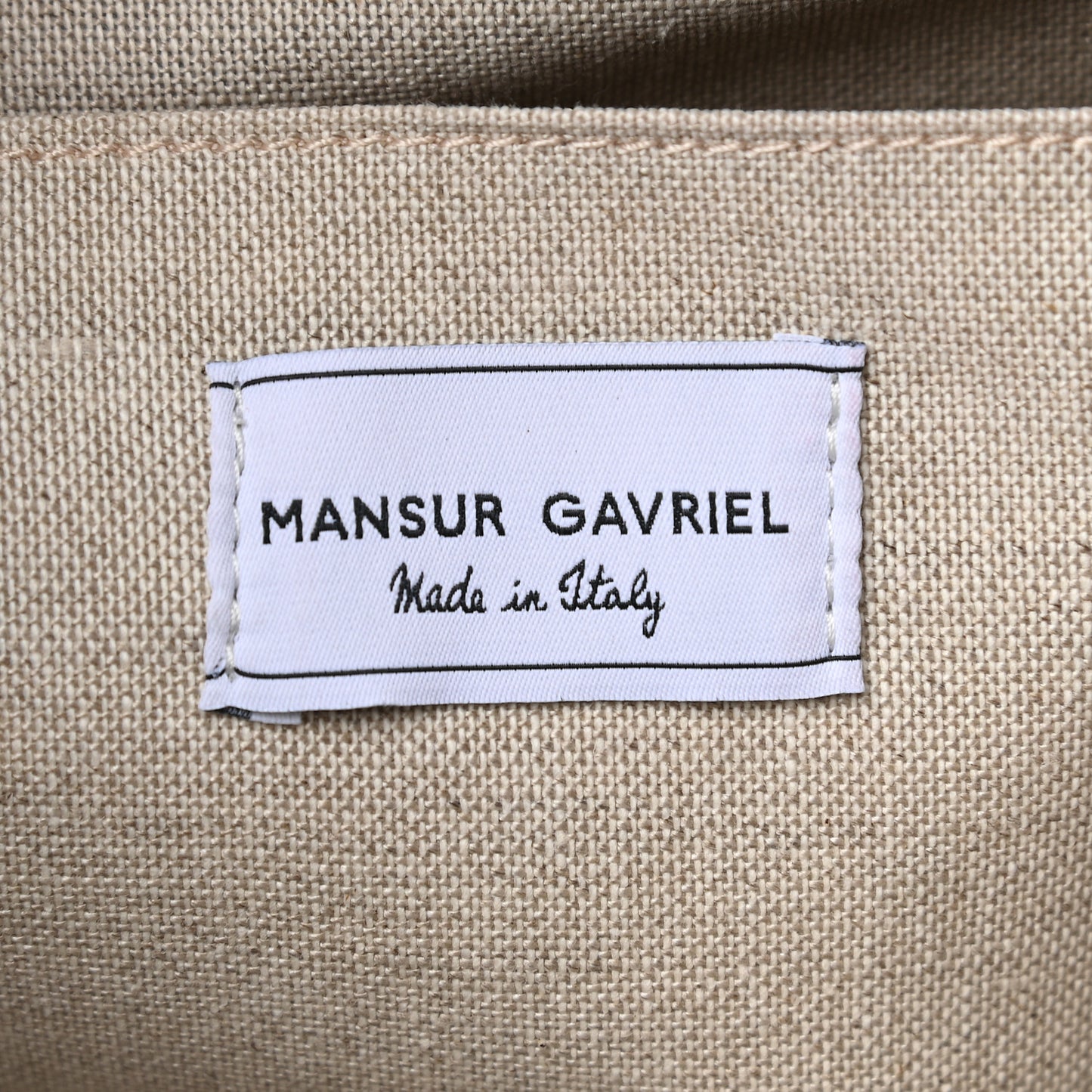 Canvas Gingham Check North South Tote Black White