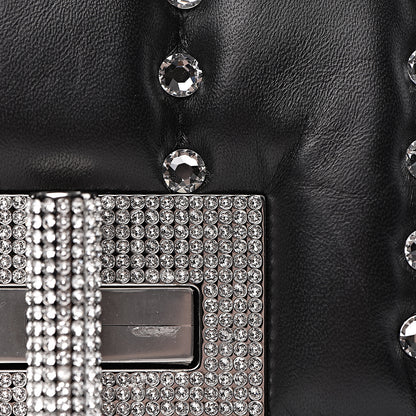 Tom Ford Lambskin Quilted Crystal Small Natalia Chain Bag Black 15 of 19