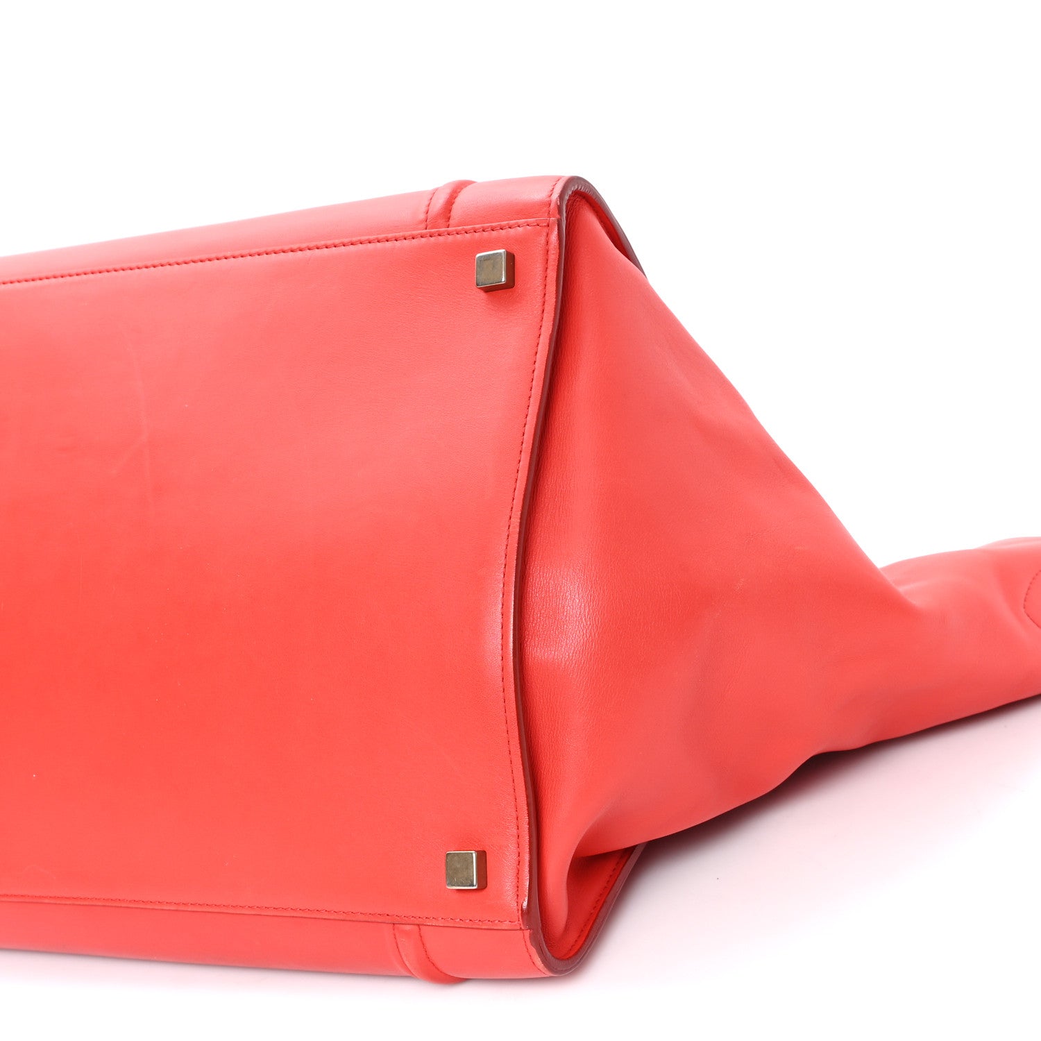Celine Supple Calfskin Medium Phantom Luggage Vermillion 9 of 10