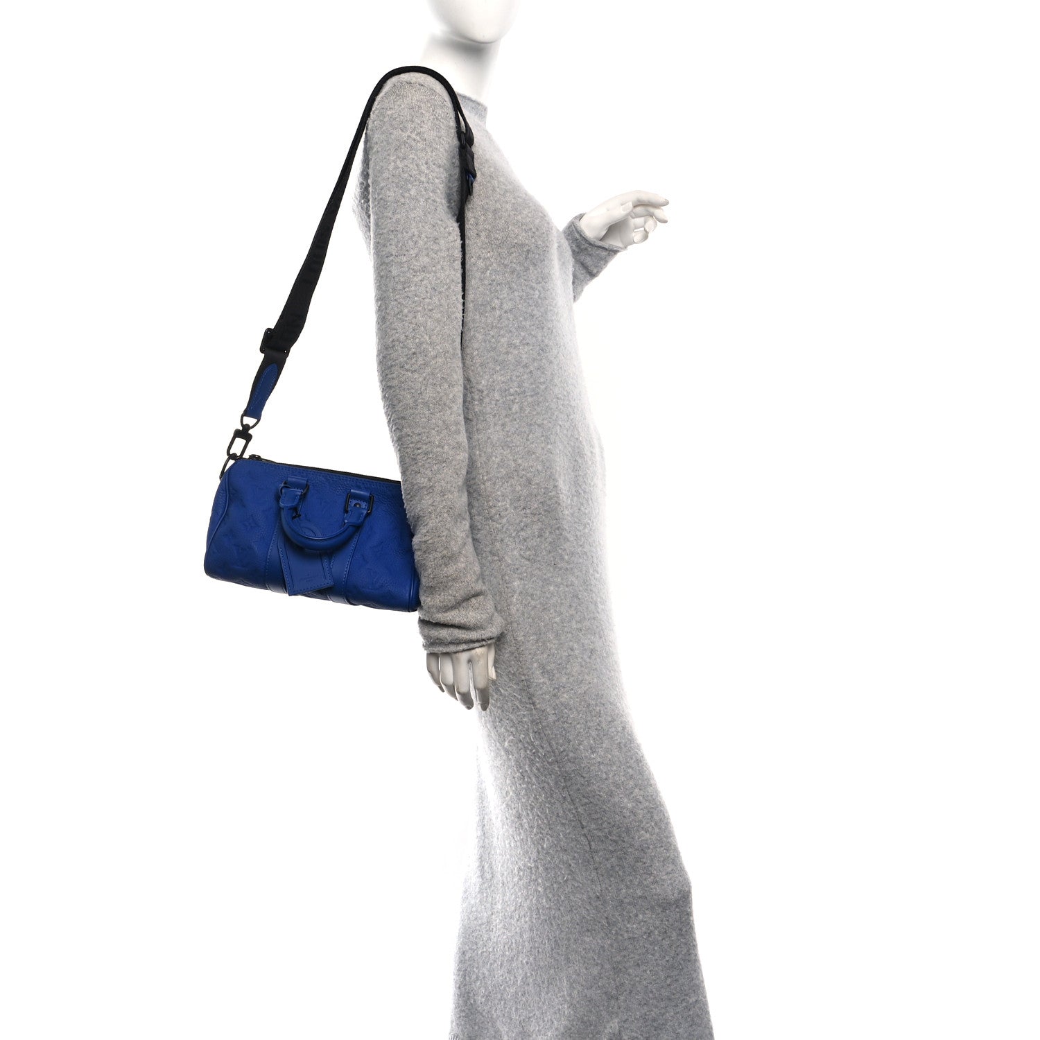 Louis Vuitton Monogram Taurillon Keepall Bandouliere 25 Racing Blue 2 of 9