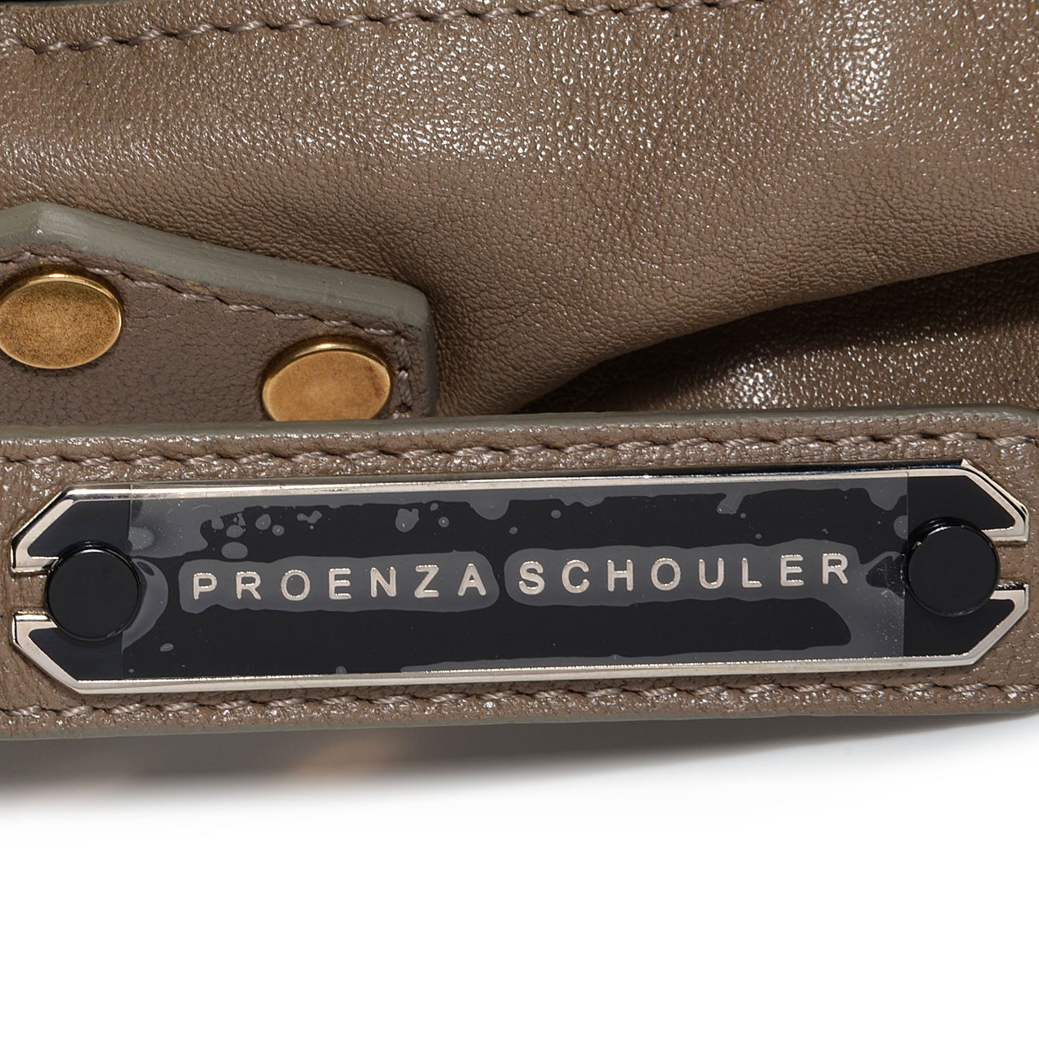 Proenza Schouler Lambskin PS1 Medium Satchel Smoke 13 of 14