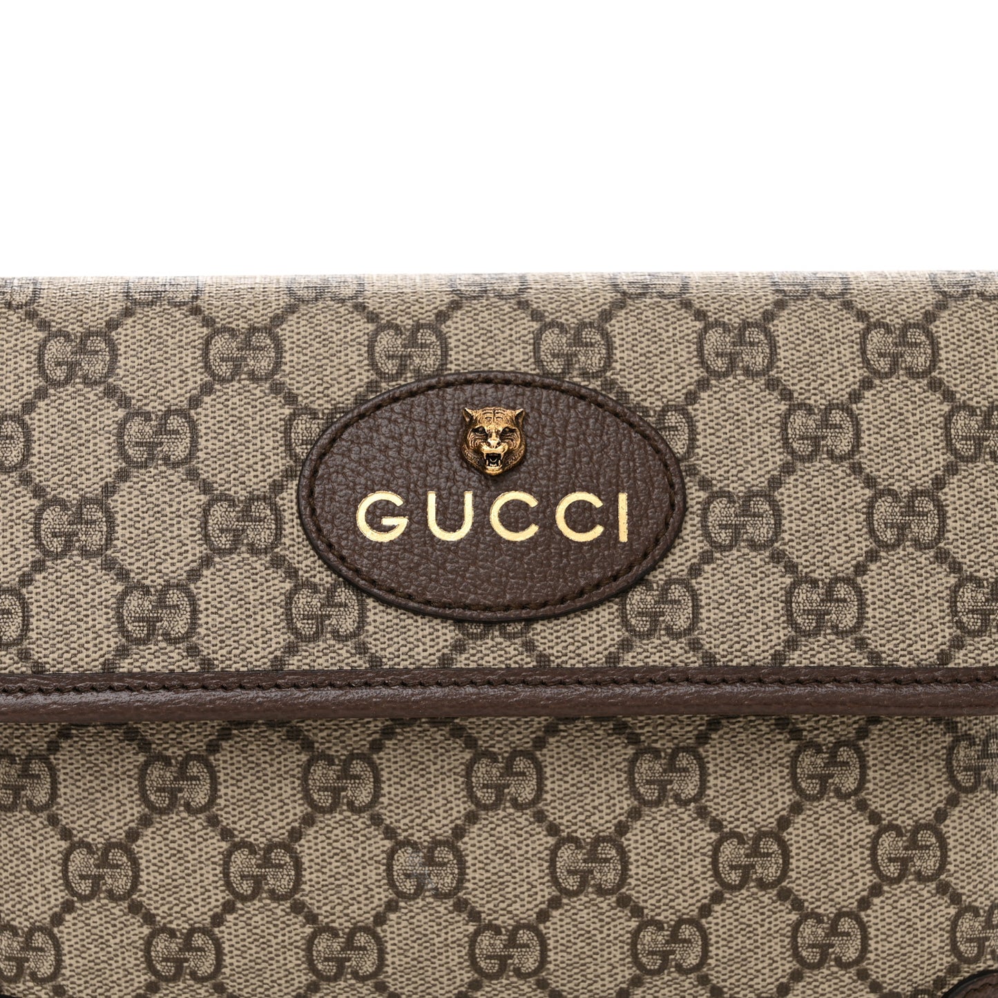 GG Supreme Monogram Neo Vintage Web Belt Bag Brown