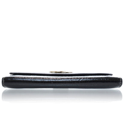 Gucci Patent Britt Continental Wallet Black 5 of 11