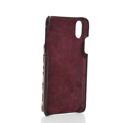 Christian Dior Oblique Calfskin Saddle iPhone X Case Bordeaux 3 of 7