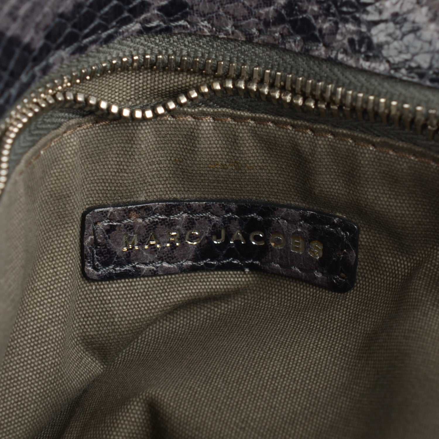Marc Jacobs Python Embossed Stardust The Large Single Flap Grey 6 of 9