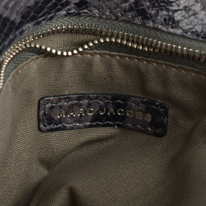 Marc Jacobs Python Embossed Stardust The Large Single Flap Grey 6 of 9