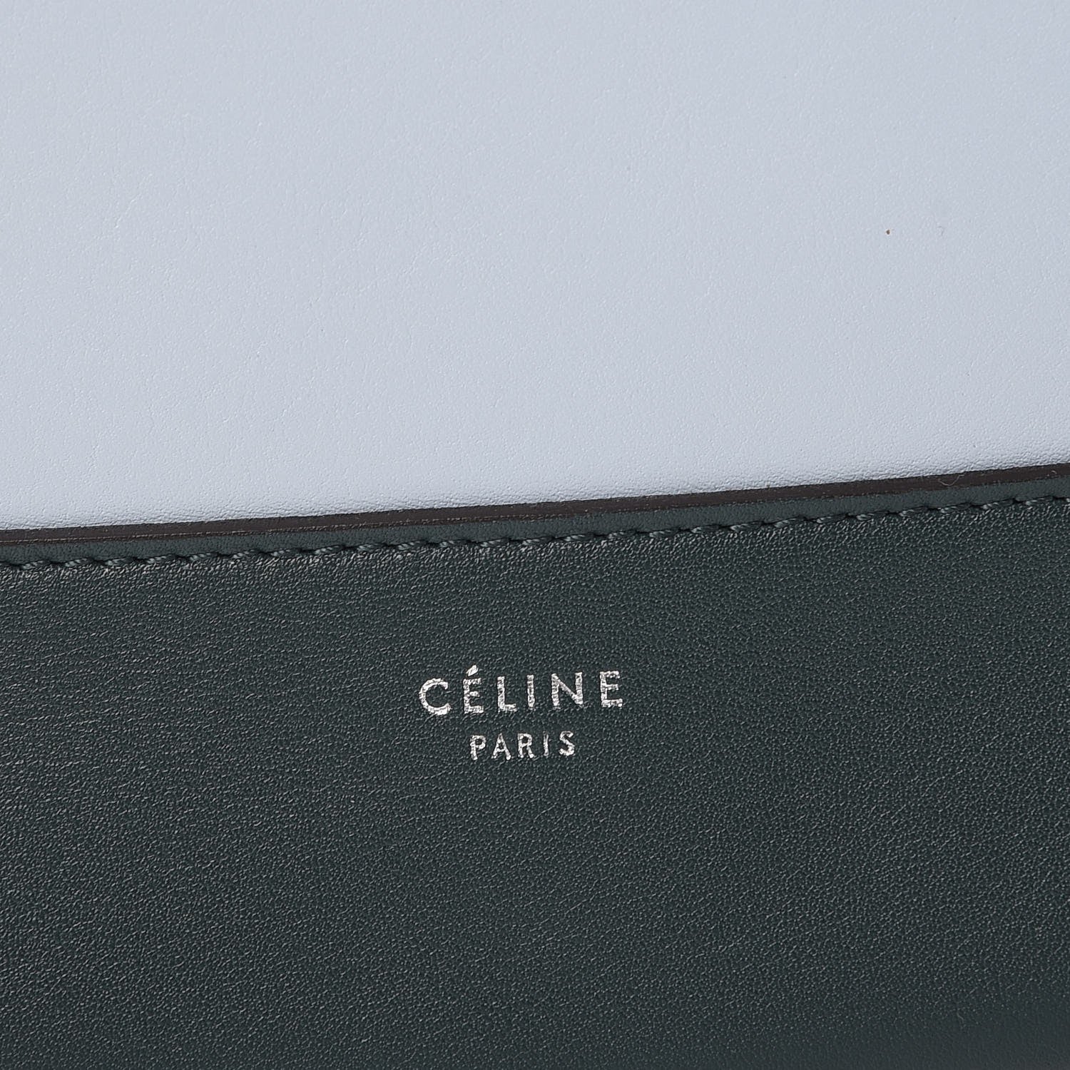 Celine Shiny Smooth Calfskin Medium Frame Shoulder Bag Dark Green Mineral 6 of 8
