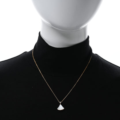 Bulgari 18K Rose Gold Diamond Mother of Pearl Small Divas' Dream Pendant Necklace 3 of 5
