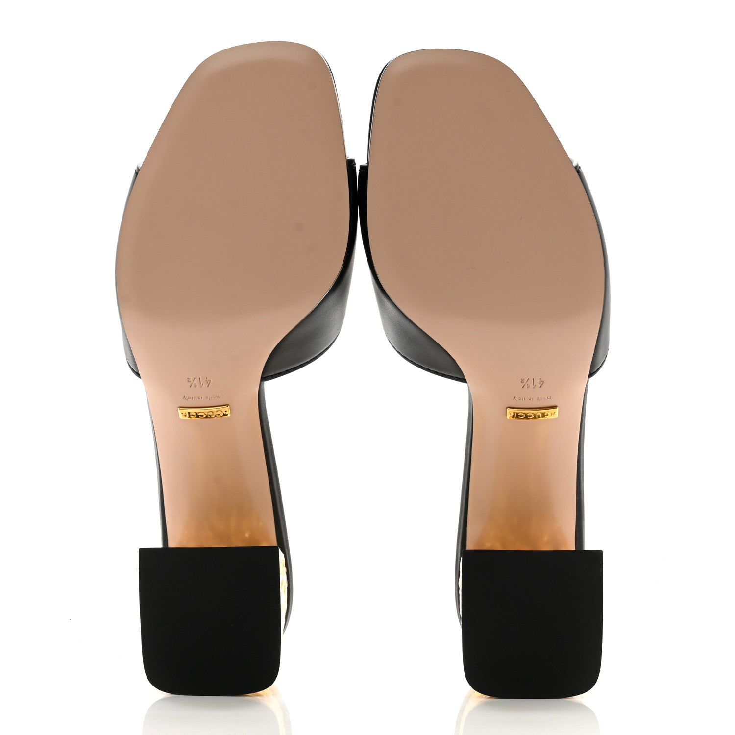 Gucci Cosmos Softy Calfskin Interlocking G Cut Out 55mm Slide Sandals 41.5 Black 5 of 9