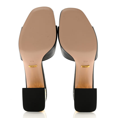 Gucci Cosmos Softy Calfskin Interlocking G Cut Out 55mm Slide Sandals 41.5 Black 5 of 9