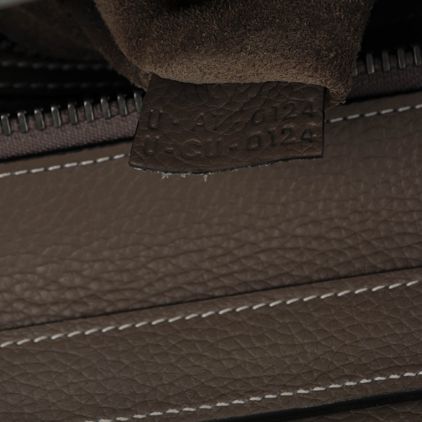 Drummed Calfskin Micro Luggage Souris