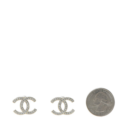 Chanel Crystal CC Earrings Gold 2 of 5