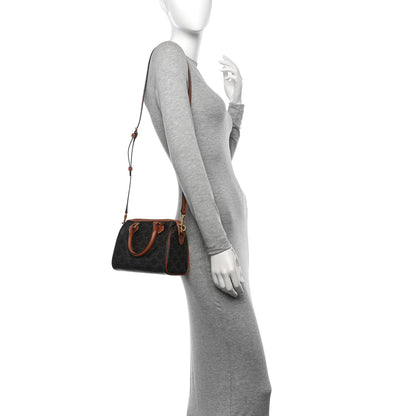 Celine Triomphe Canvas Calfskin Small Boston Bag Tan 2 of 10