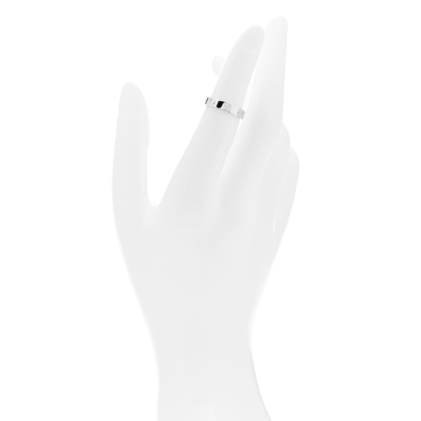 Platinum 5.5mm LOVE Ring 48 4.5