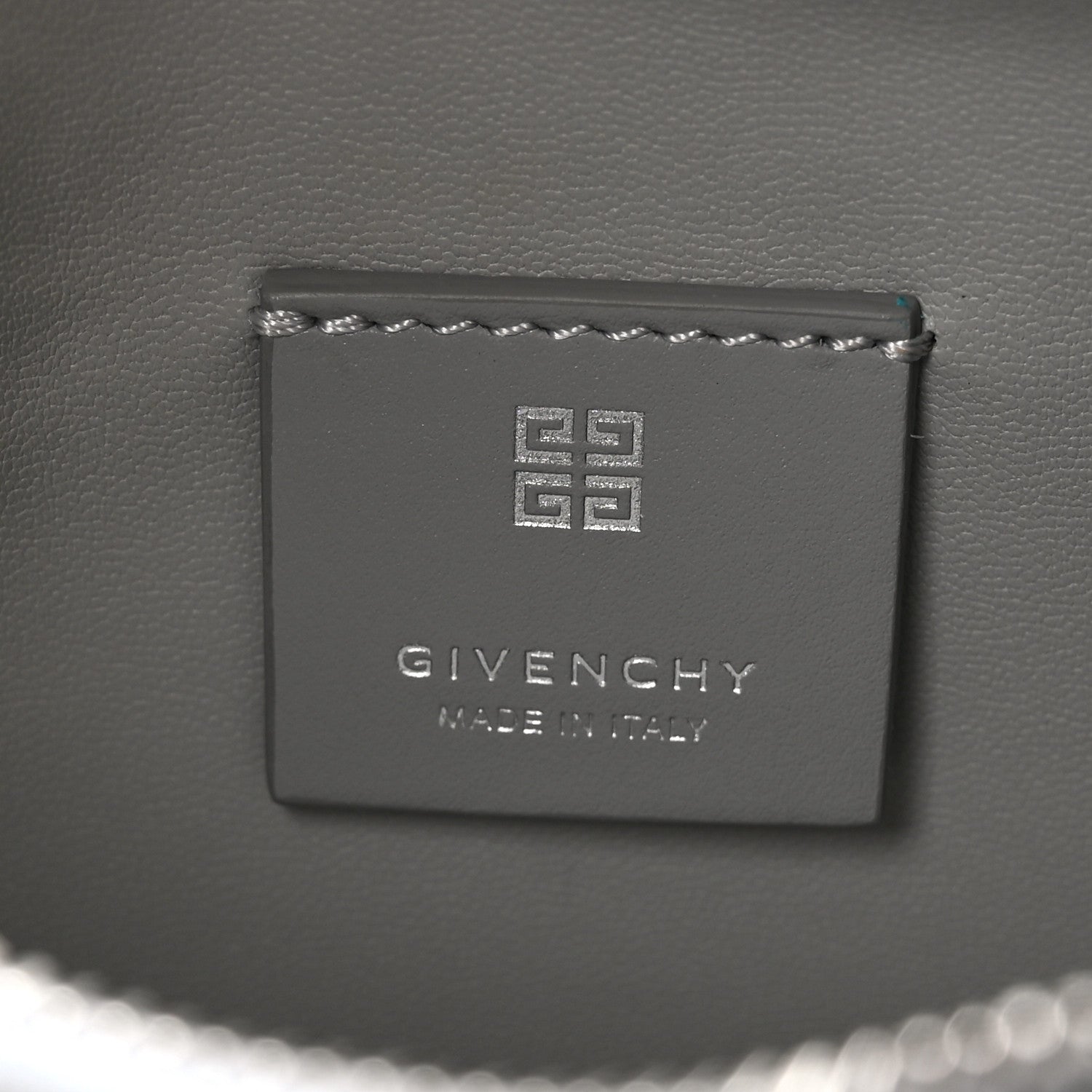 Givenchy Smooth Calfskin Small Moon Cut Out Shoulder Bag Grey 6 of 10