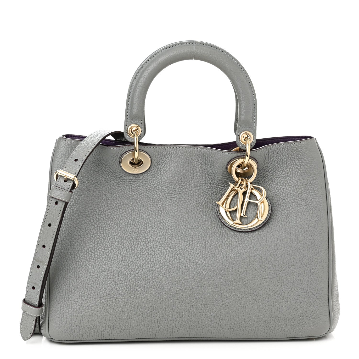 Christian Dior Bullcalf Medium Diorissimo Tote Gris 3 of 10
