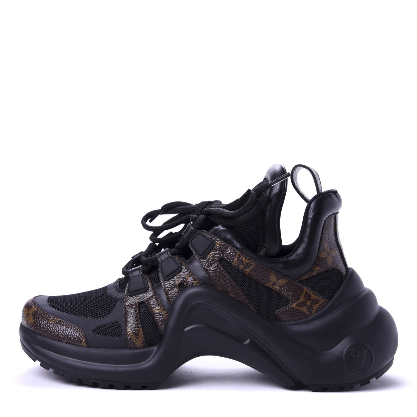 Calfskin Patent Monogram LV Archlight Sneakers 37 Black