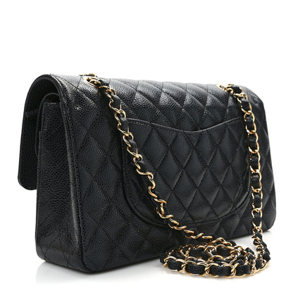 Chanel Caviar Quilted Medium Double Flap Black 3 of 13
