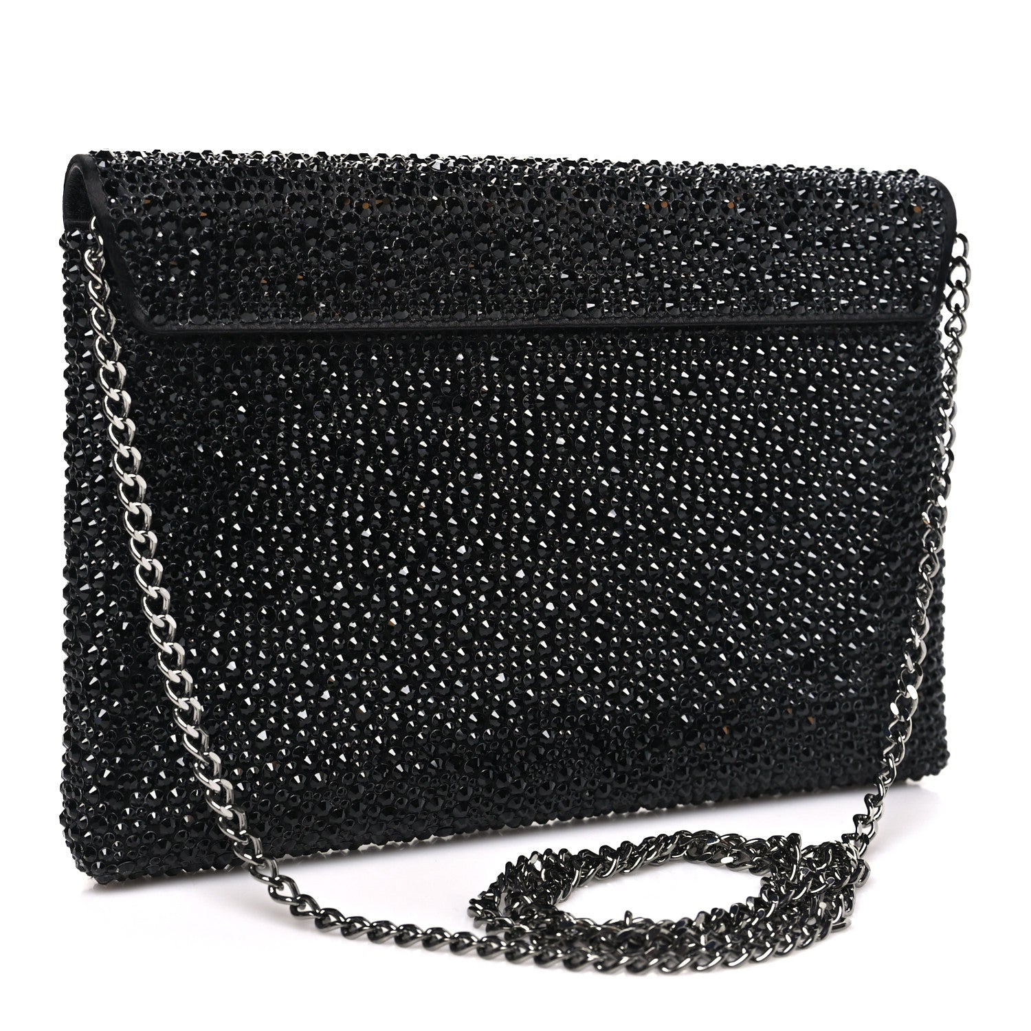 Versace Crystal La Medusa Envelope Clutch Black 3 of 10