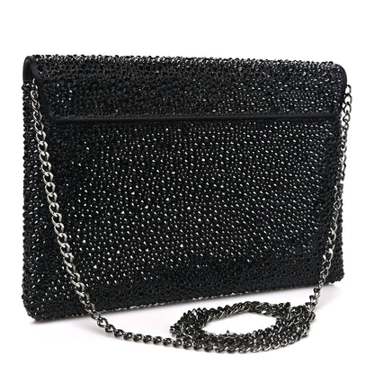 Versace Crystal La Medusa Envelope Clutch Black 3 of 10