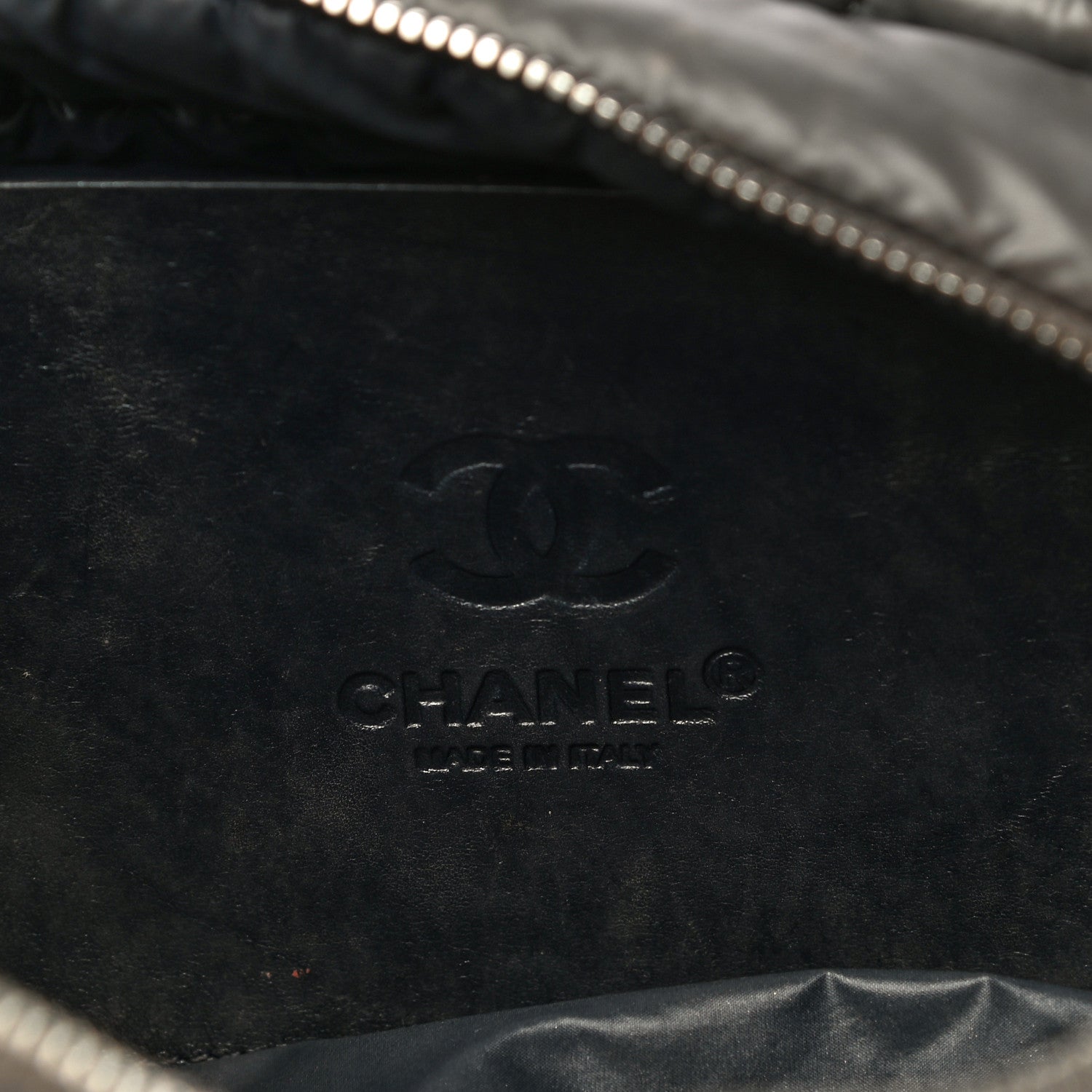 Chanel Nylon Quilted Cocoon Cosmetic Case Grey 6 of 16