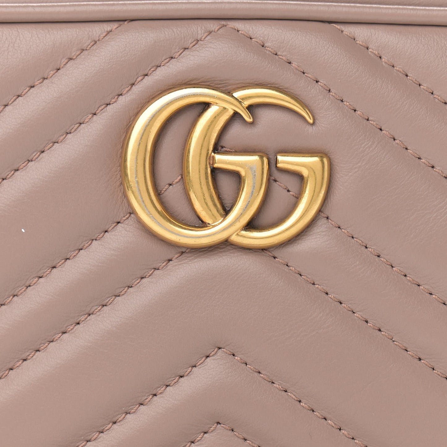 Calfskin Matelasse Mini GG Marmont Chain Shoulder Bag Porcelain Rose