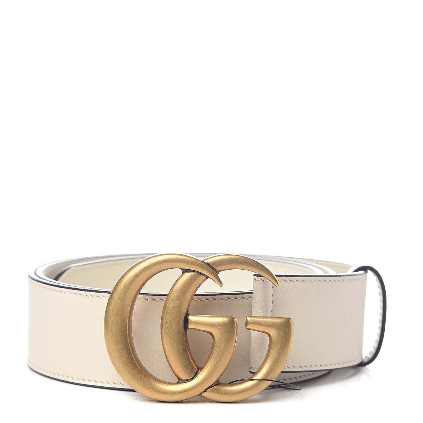 Calfskin Double G 40mm Belt 95 38 Mystic White