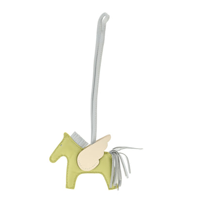 Hermes Milo Lambskin Grigri Rodeo Pegase Horse Bag Charm PM Jaune Bourgeon Bleu Brume Nata 1 of 3