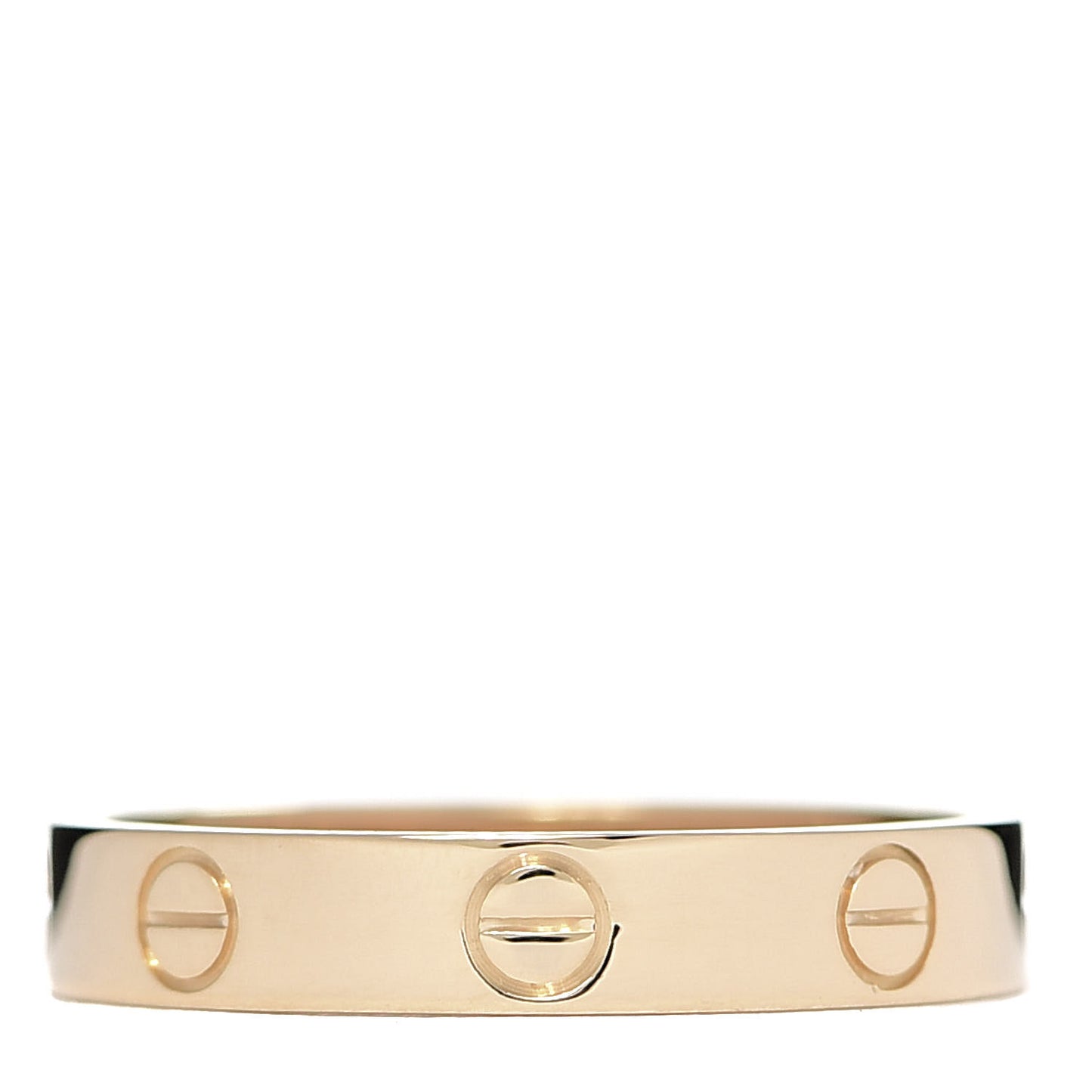 18K Yellow Gold 3.5mm LOVE Wedding Band Ring 55 7.25