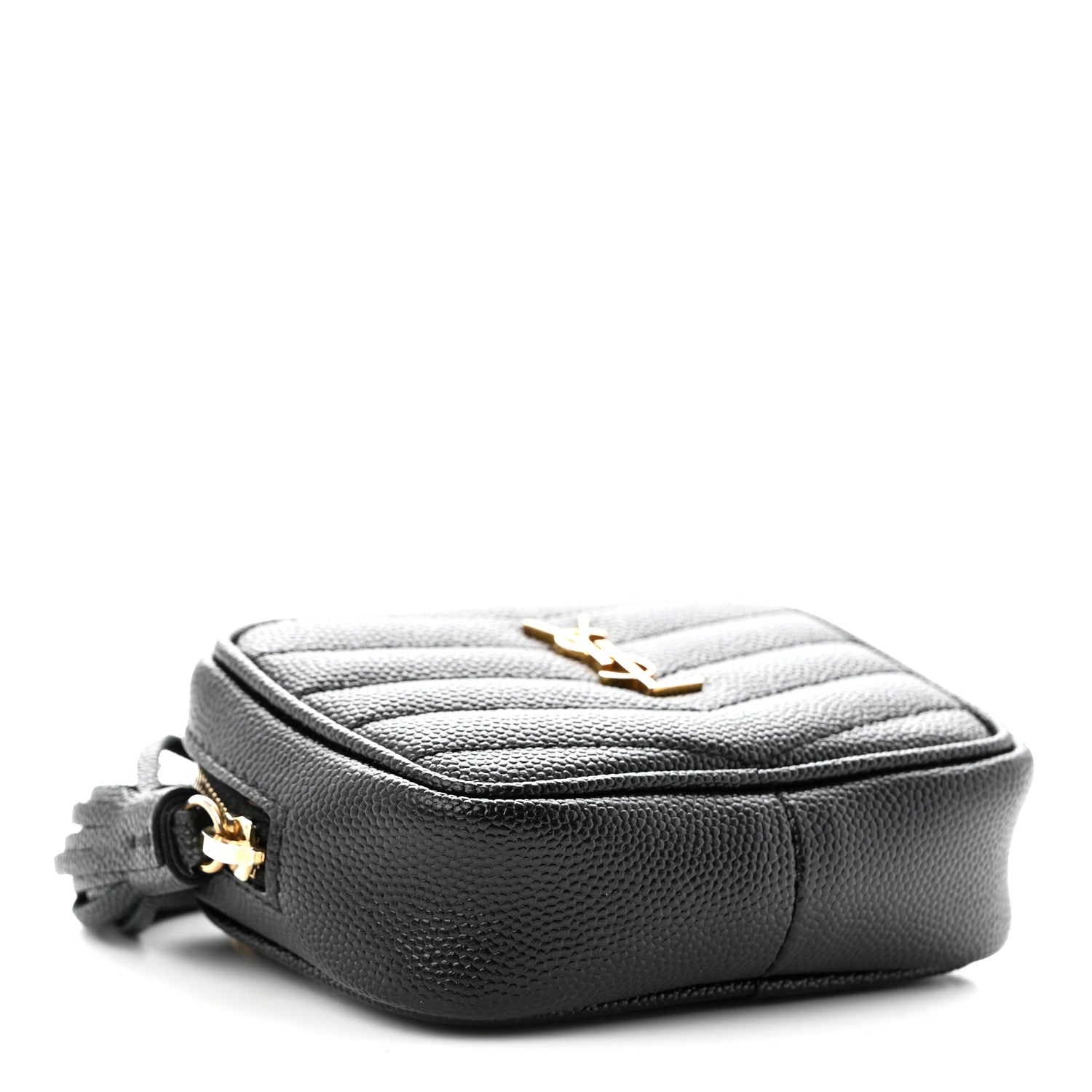 Saint Laurent Grain De Poudre Matelasse Monogram Baby Lou Camera Bag Black 9 of 11