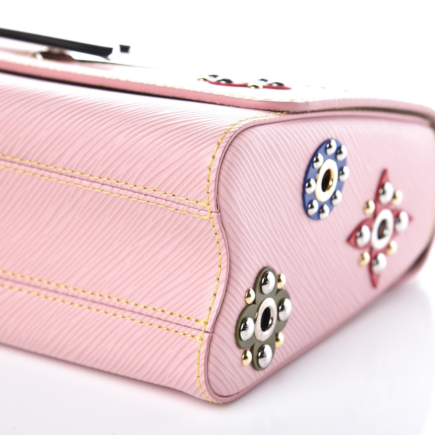 Louis Vuitton Epi Mechanical Flowers Twist Shoulder Bag MM Rose Ballerine 9 of 12