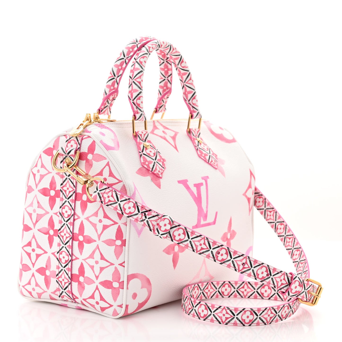 Monogram Giant By The Pool 2.0 Speedy Bandouliere 25 Rose