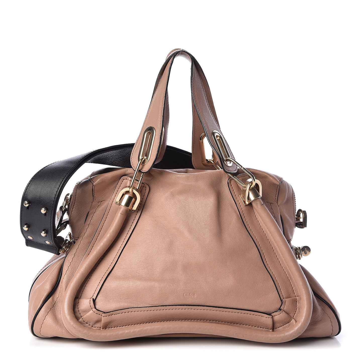 Calfskin Medium Military Paraty Nude Black