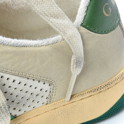 Gucci Nubuck Web Cherries Womens Screener Sneakers 36.5 Dusty Milk White Vintage Green 11 of 13