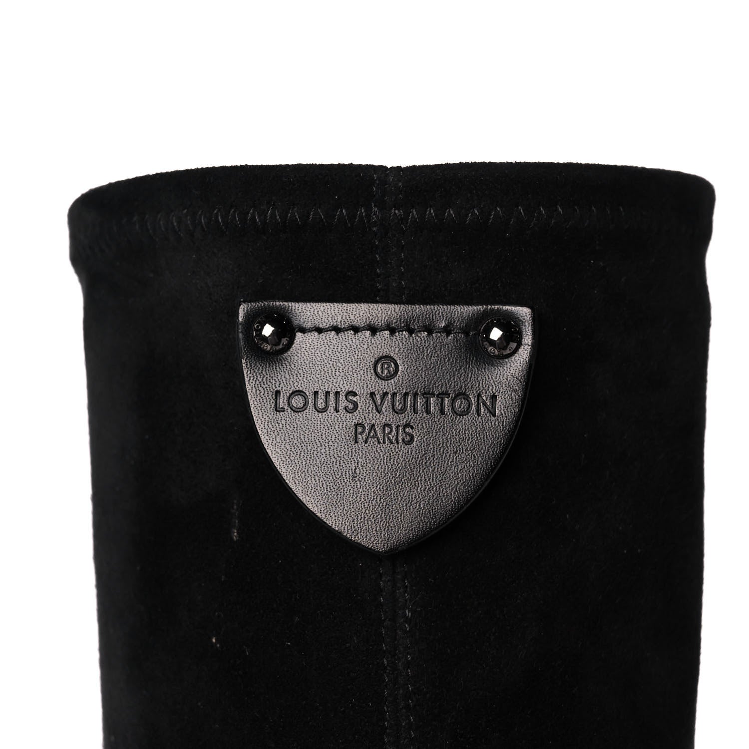 Louis Vuitton Suede Podium Platform High Boots 37 Black 7 of 9