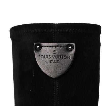 Louis Vuitton Suede Podium Platform High Boots 37 Black 7 of 9